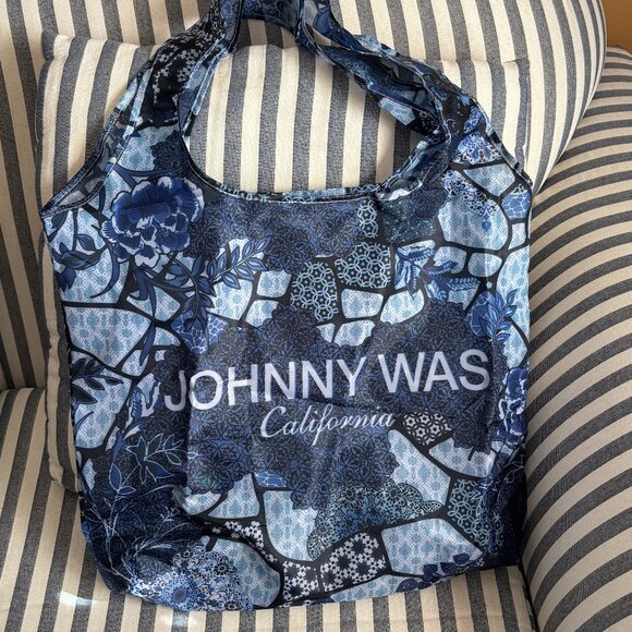 Johnny Was Handbags - Johnny Was Blue Nylon Silky Tote Bag